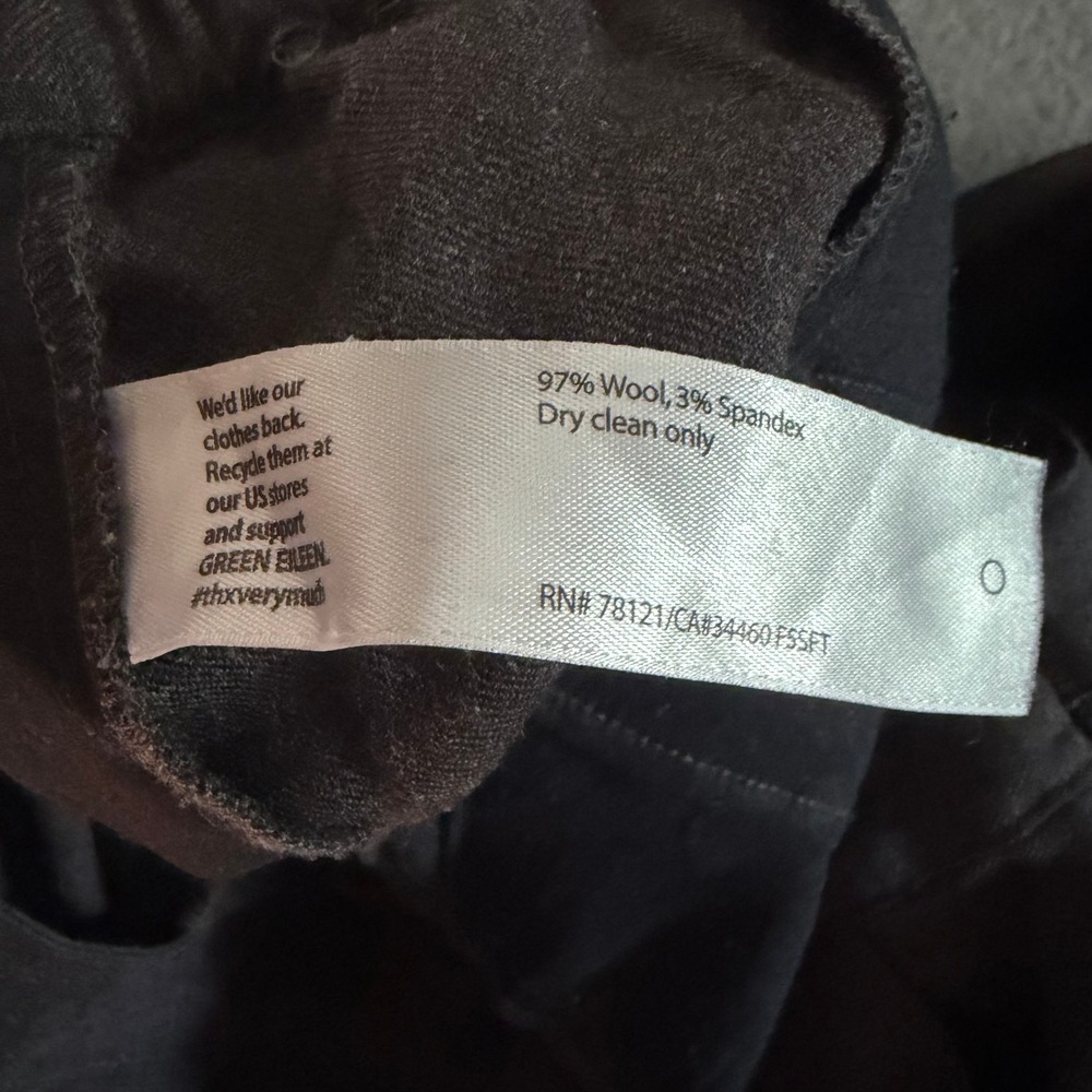 Eileen Fisher Wool Blend Wide Leg Crop Pant Black Charcoal Gray Womens Size XL - Picture 8 of 13